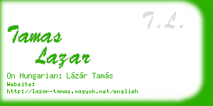 tamas lazar business card